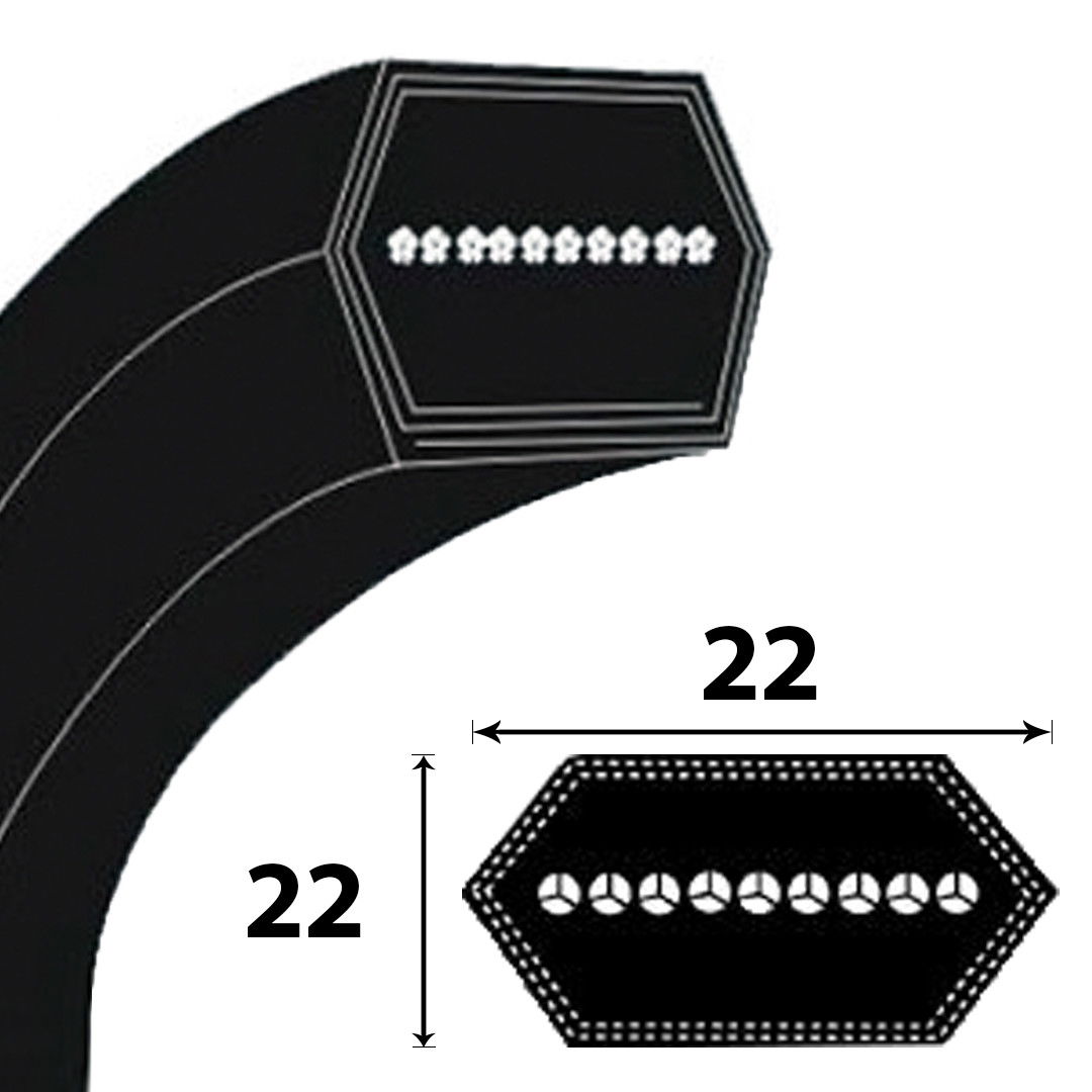 Optibelt 22X22 profilú hatszögletű ékszíj Li termék fő termékképe