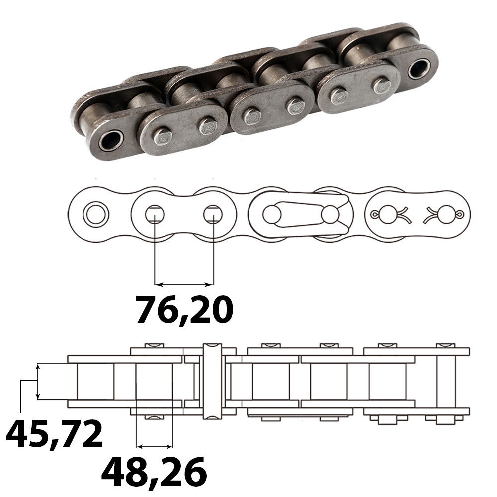 Vision 48B Ipari görgőslánc (5 m) termék fő termékképe
