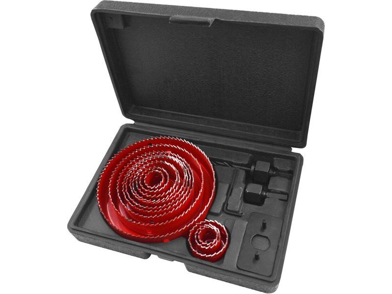 Extol Premium körkivágó készlet, 17 db-os, (19-22-25-32-38-44-51- 60-67-73-82-102-127mm) (8801605) termék fő termékképe