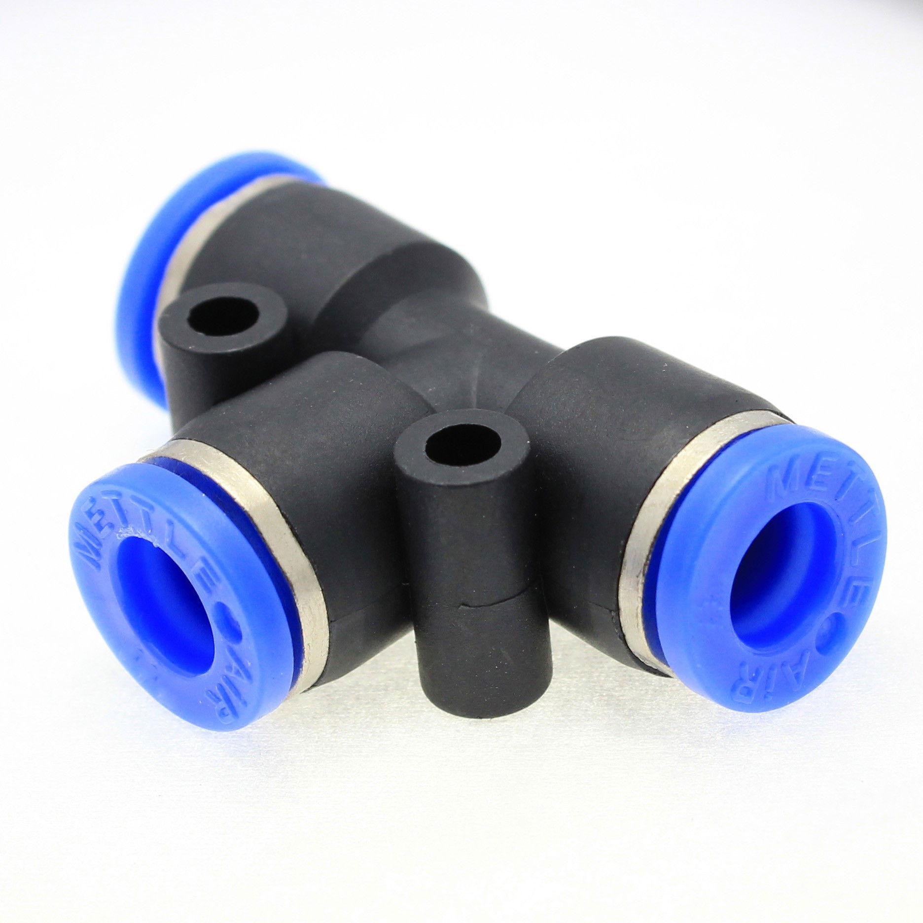 PUSH-IN pneumatikus, levegős gyorscsatlakozó T-idom váltó összekötő termék fő termékképe