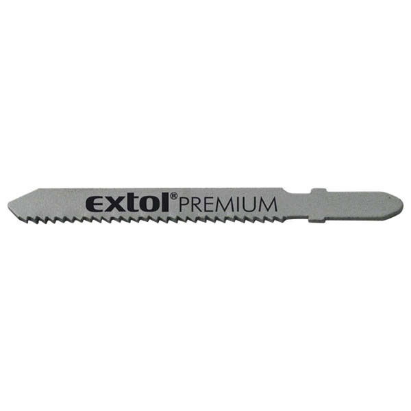 EXTOL dekopírlap fémre, 5db, Bosch befogás, HSS; 51×8×1,5mm, 1,2mm fogtáv, mart, hullámosított fogak, egyenes vágás, acéllemez termék fő termékképe