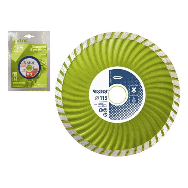 EXTOL gyémántvágó TURBO; 230×2,7×22,2mm, max.6.600 ford/perc termék fő termékképe