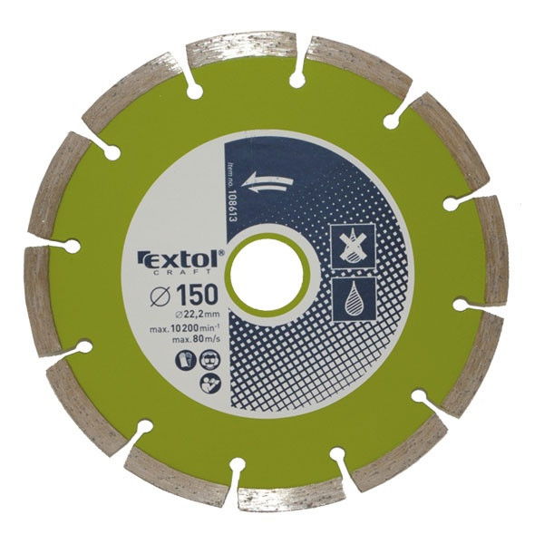 EXTOL gyémántvágó szegmenses; 115×22,2mm, max.13.300 ford/perc termék fő termékképe