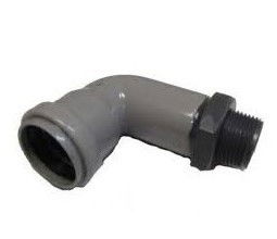 Szivattyú szívócsonk szívó ágához, szivattyú könyök 1"-os, 40 mm-es, műanyag termék fő termékképe
