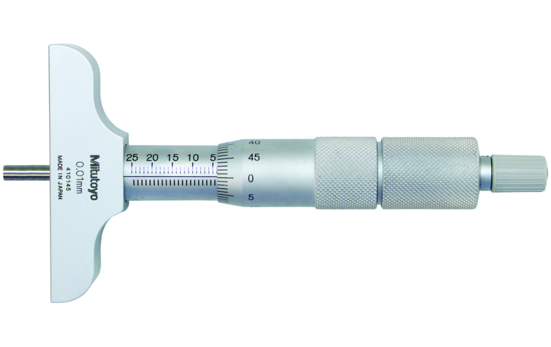 Mitutoyo Mélységmérő mikrométer cserélhető rúddal, 0-300 mm, 0.01 mm, 101.6x16 mm (129-153) termék fő termékképe