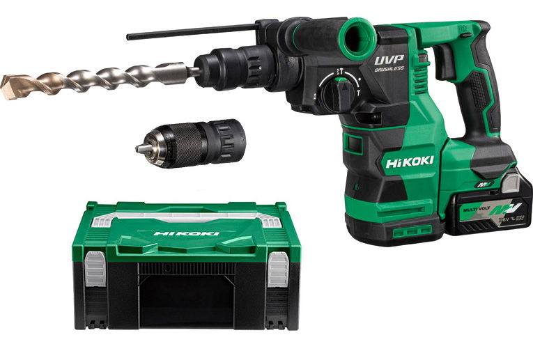 HiKoki DH3628DC-WRZ MULTI VOLT akkus SDS-plus fúró-vésőkalapács (2 x BSL36A18 MULTI VOLT Li-ion akkuval, Hitbox kofferben) termék fő termékképe