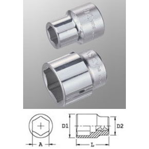 Genius Tools 625241 3/4"-os 6 lapú dugókulcs fej, 41 mm termék fő termékképe