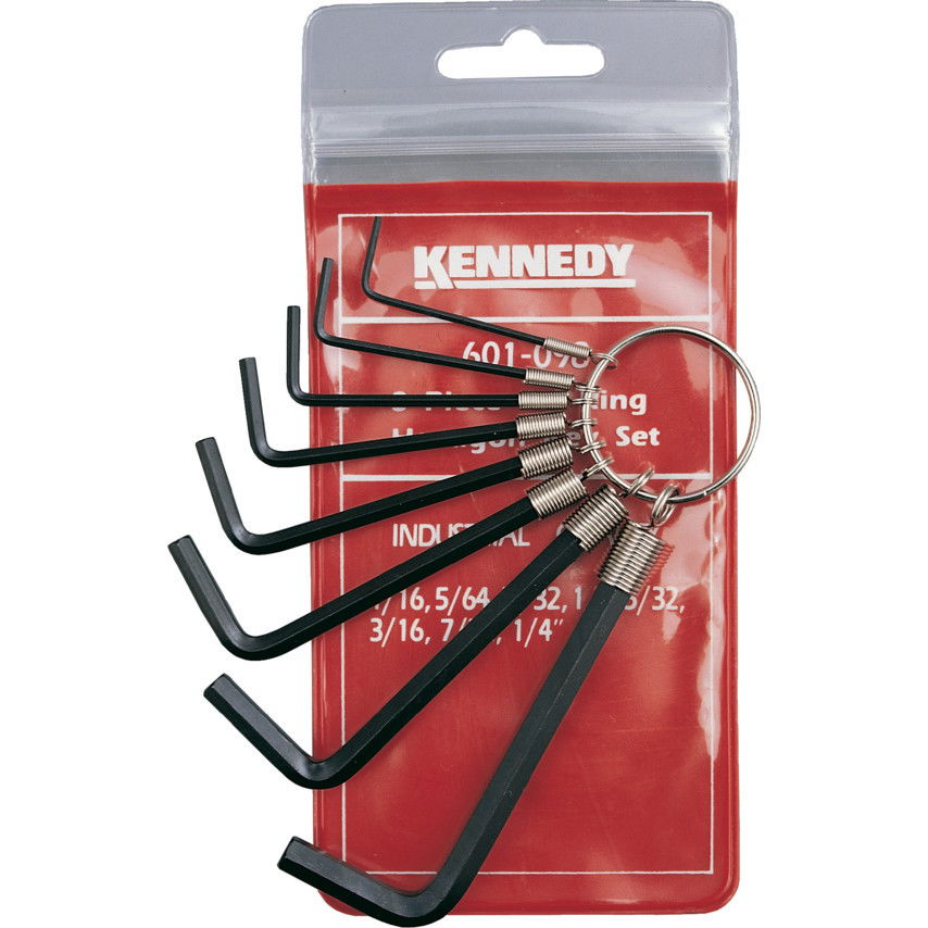 KENNEDY 1/16" - 1/4" hatszögkulcs készlet gyűrűn, 8 részes termék fő termékképe