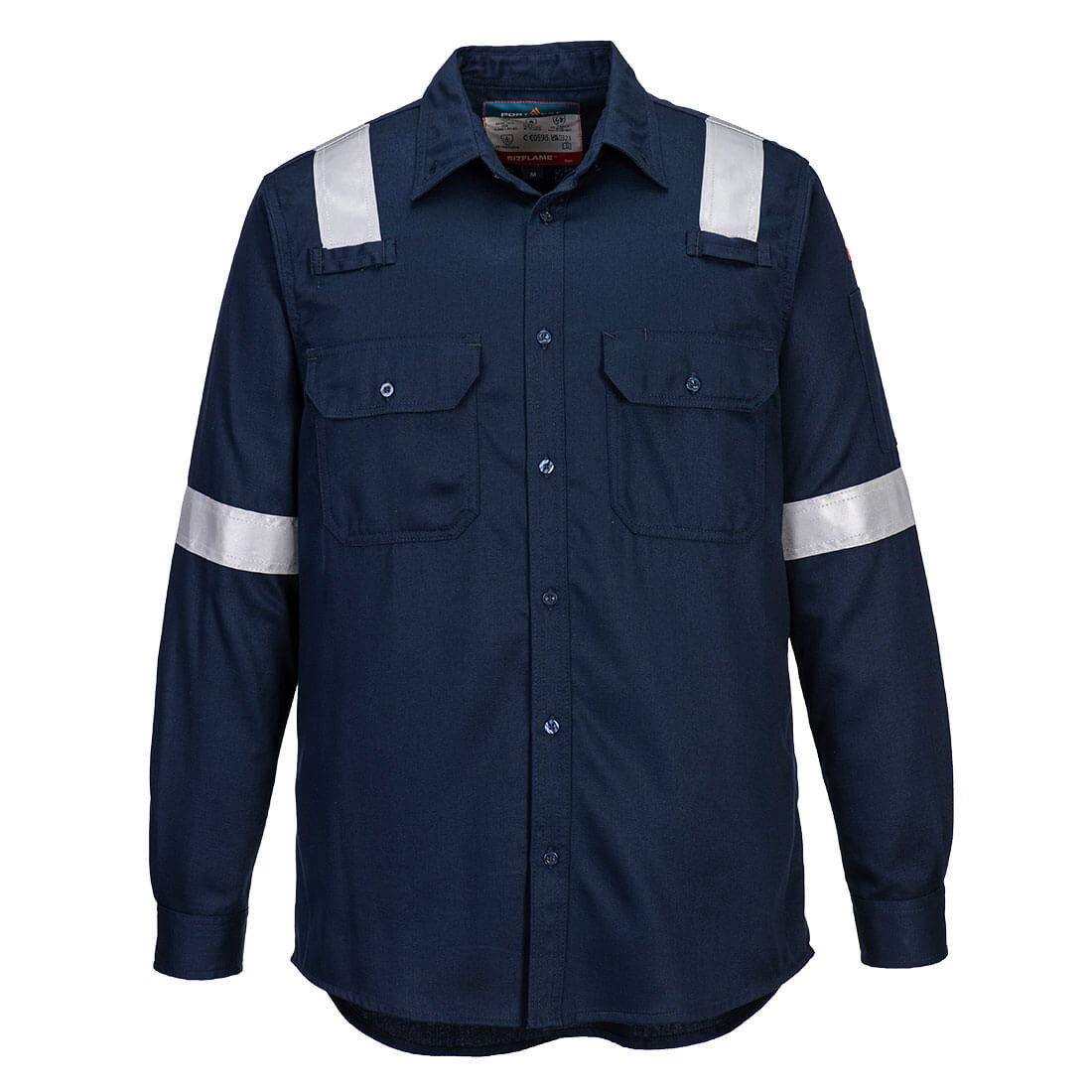 Portwest FR720 - FR Lightweight Bizflame Work lángálló ing, tengerészkék termék fő termékképe